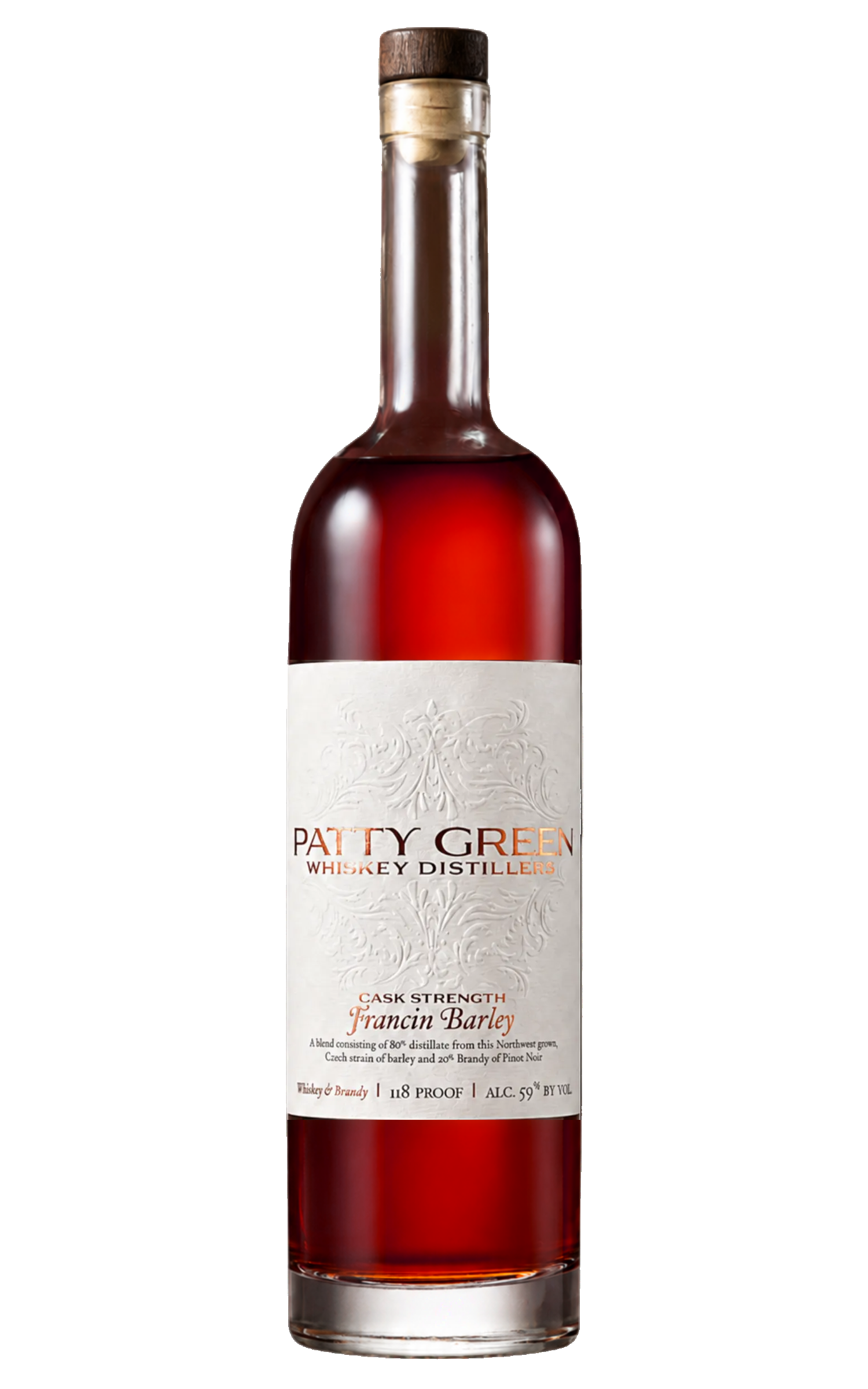 Francin Barley Cask Strength bottle — approved master catalog cutout